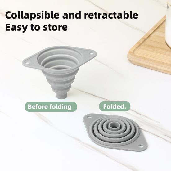 Silicone Telescopic Funnel Heat Resistant Collapsible Funnel Portable Small Cooking Funnels