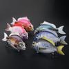 Hard Bait Swimbait with Treble Hook Realistic Looking Bright Color Natural Swimming Posture Portable Fishing Lure Fake Bait