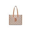 Boston Red Sox Large Capacity Vintage Logo Print Polyester Tote Bag Women Tote Bags Brown 3AORL013N-43BRS