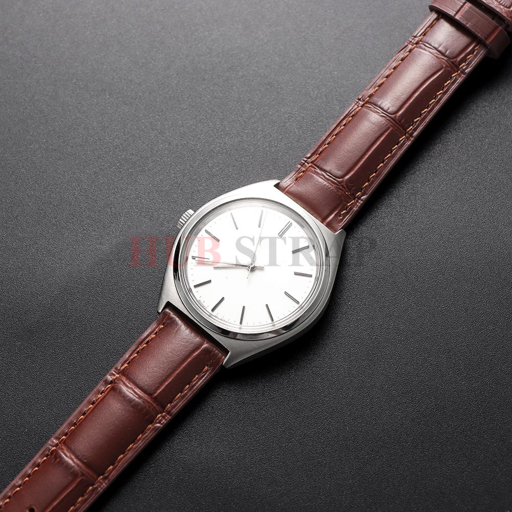 18mm Genuine Cowhide Watch Strap Universal Band Pin Buckle Butterfly Clasp Band Soft Wrist Watchband Bracelet Watch Accessories