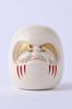 Gin-Yado White Daruma Figurine by Engaku Daishi, Takaoka Bronzeware (Daruma WH)