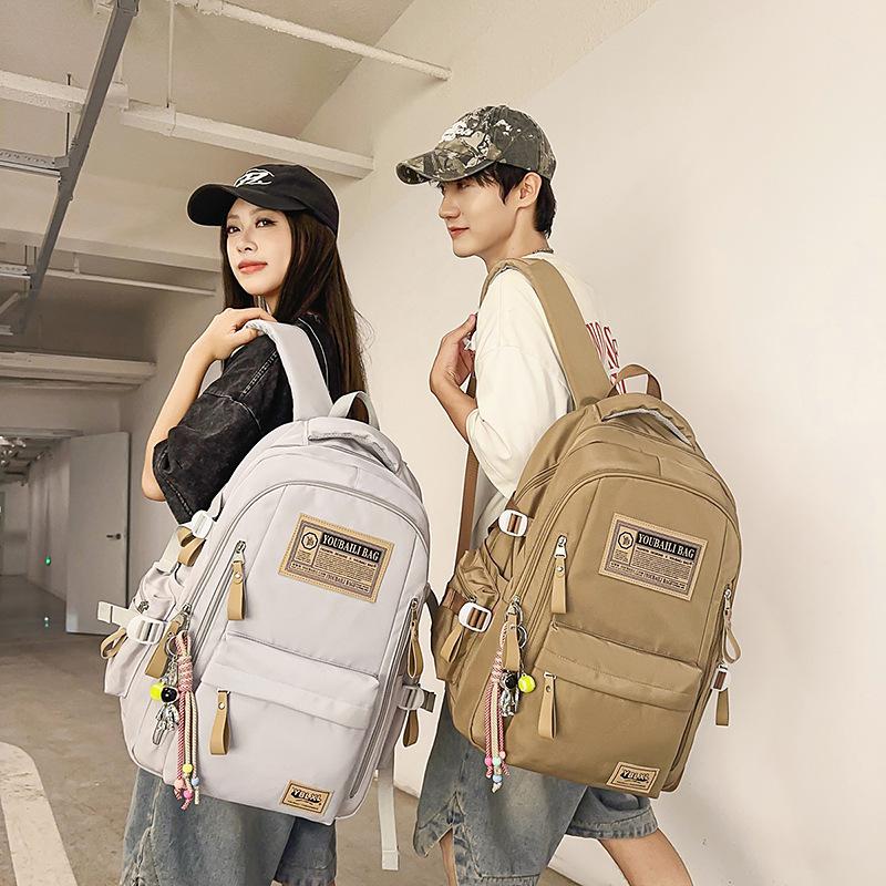 Schoolbag schoolbag junior high school girl student backpack high school student travel backpack large capacity nylon backpack male wholesale