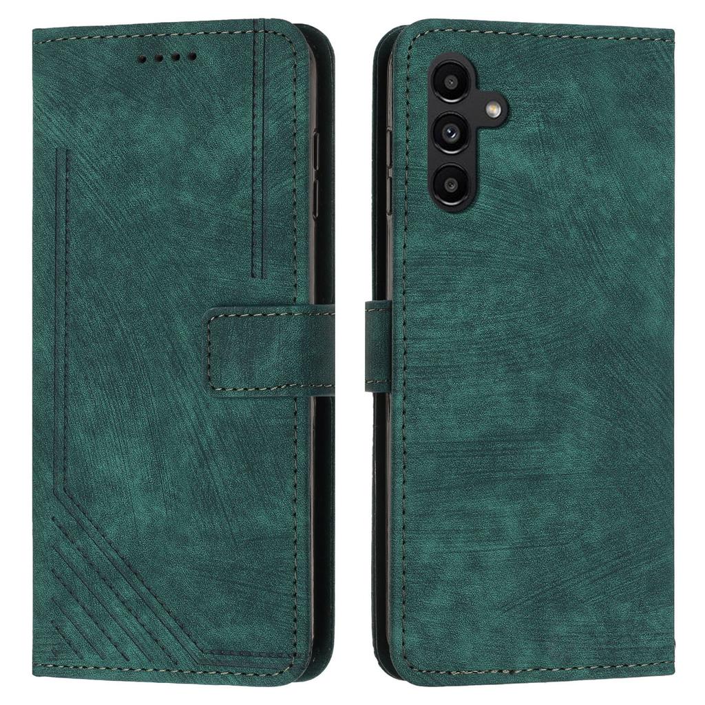 For Samsung Galaxy A16 5G/A16 4G Case Imprinted Lines Leather Phone Cover Bookstyle Folding Stand