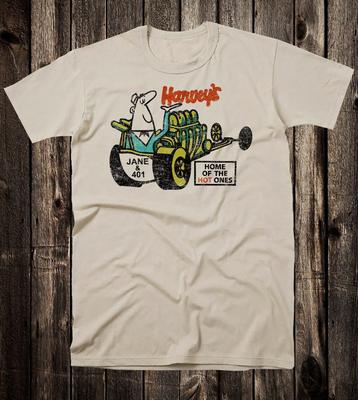 Retro Hot Rod T-Shirt Drag Race Racing Harveys Speed Shop