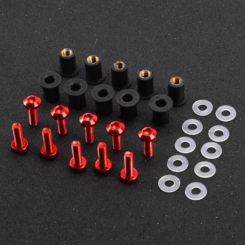 Tuercas de Fijación M5 Tornillos de Montaje para Parabrisas para Honda XL 650 600 700 1000 125V Transalp Varadero XRV 750 Aleación de Aluminio