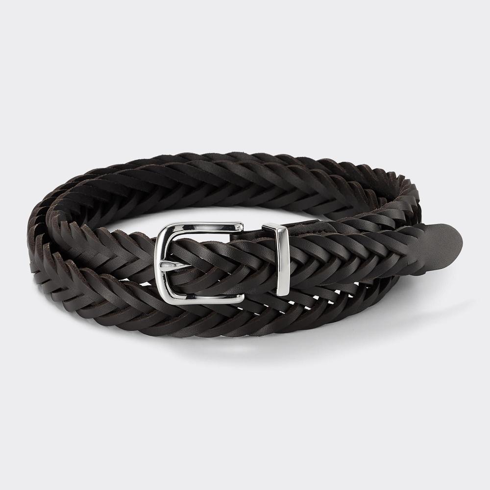 GU by Uniqlo Leather Mesh Narrow Long Belt