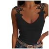 WoWomens Lace Color V-Neck Sling Blouse Strapless Summer Casual Tops
