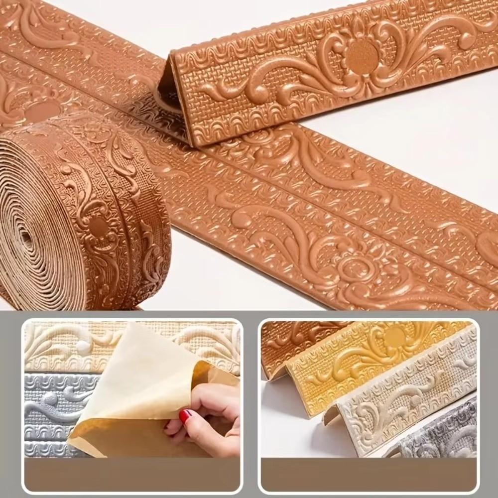 Selbstklebende Decken-Dekorationsleiste 2,3 m/Rolle Wandleiste Moderne Wandaufkleber Wandrand