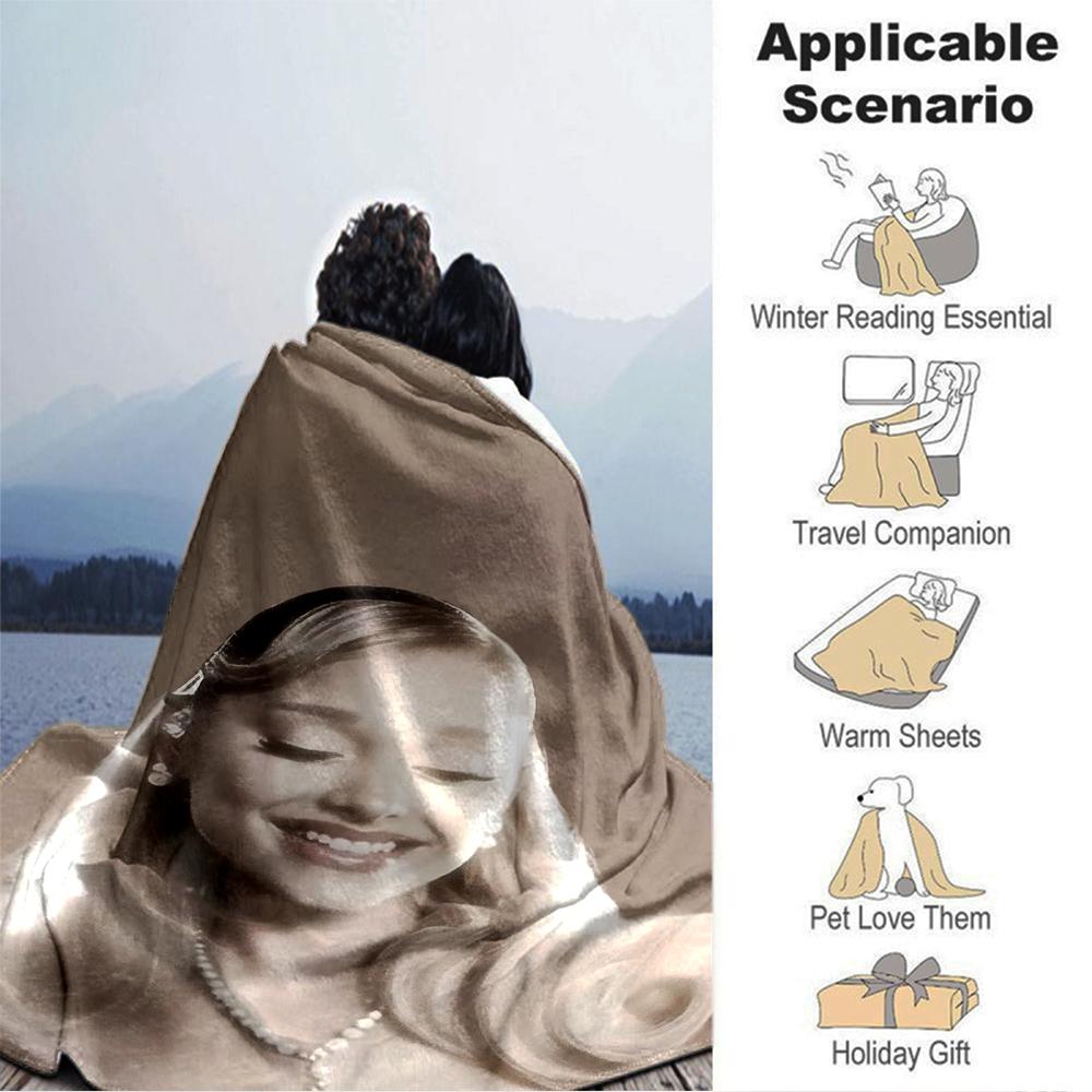 Vintage Glamour Portrait Blanket Soft Throw Blanket For Home Bedroom Bed Sofa Travel Office Solid Christmas Blanket