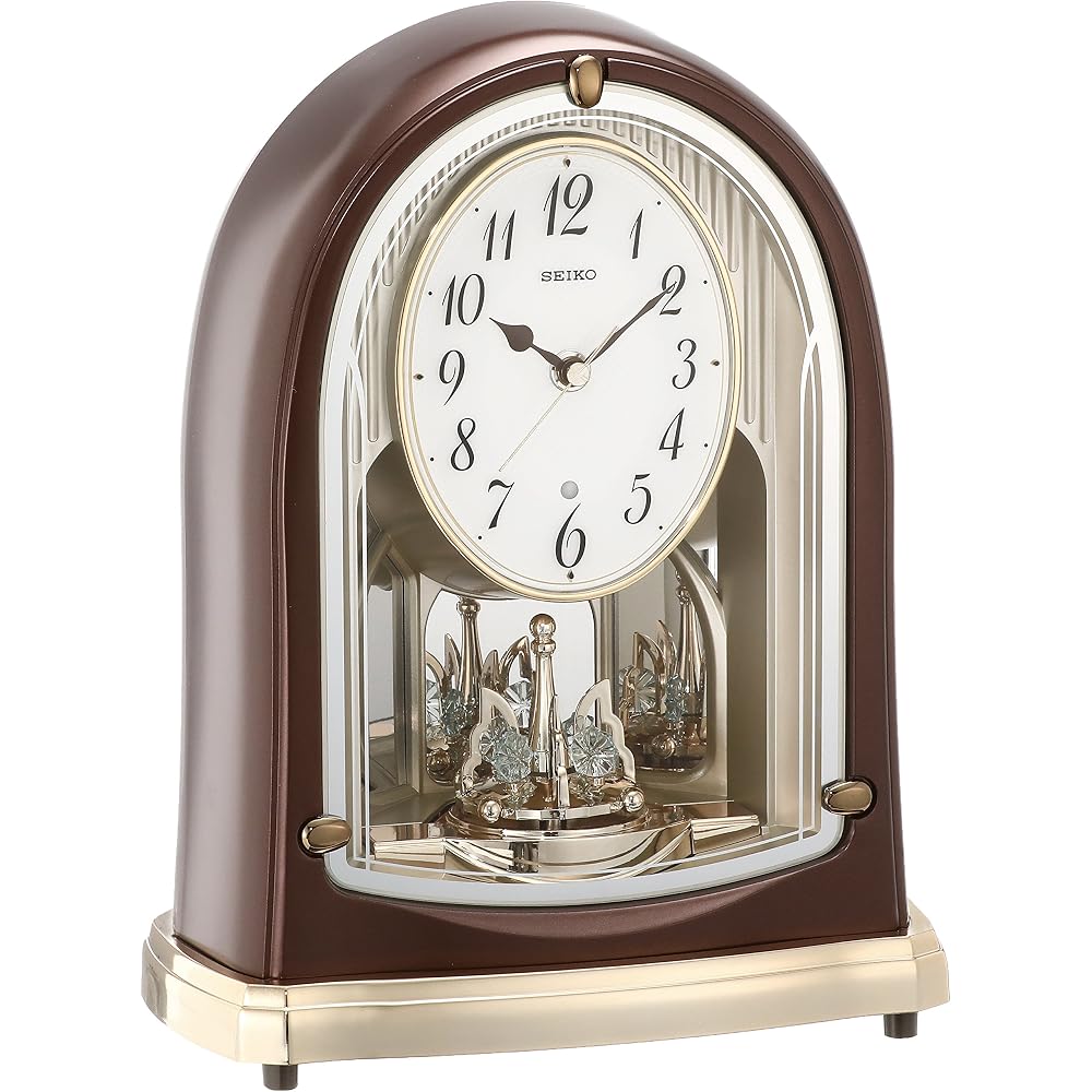 Seiko Clock Table Clock Standard Radio-Controlled Clock Twin-Pa Brown Metallic BY239B SEIKO