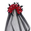 Dark Bride Bride Veil Headband Black Tulle Gothic Headpiece Cosplay Headband  Halloween Party