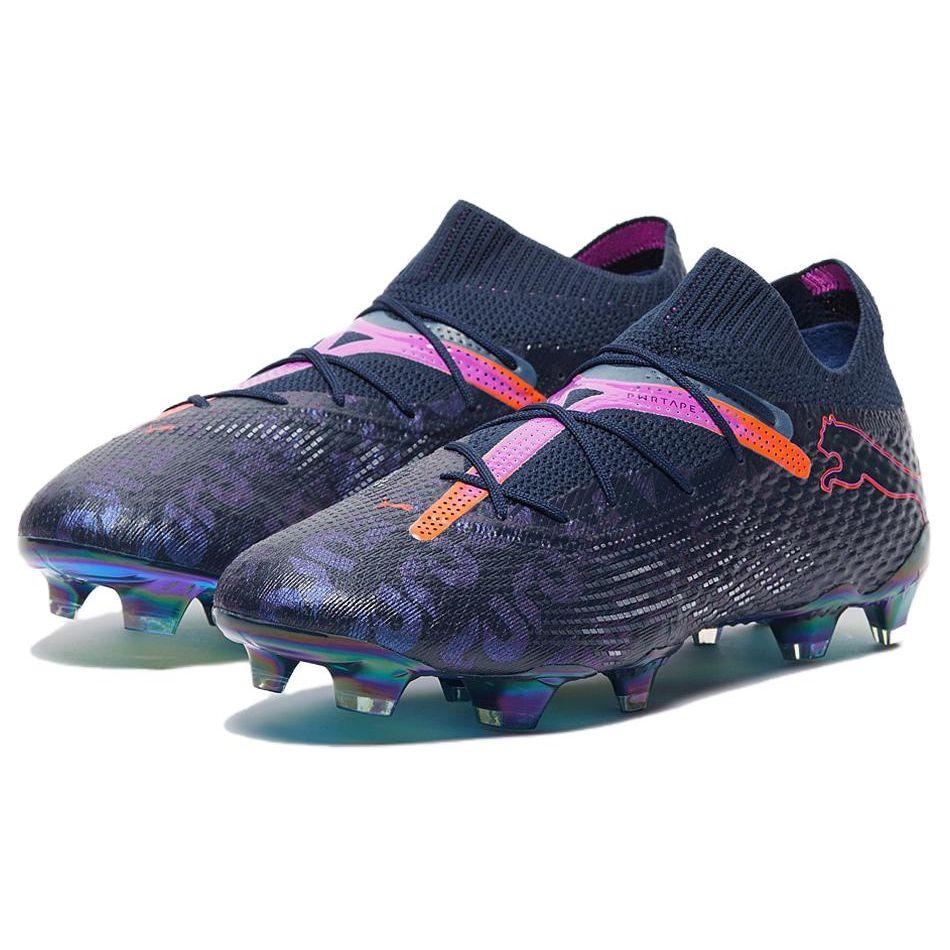 Puma Future 7 Ultimate AG FG Artificial Grass Shock Absorbing Durable Soccer Shoes Unisex Soccer Shoes Deep-Blue Purple 107834-01