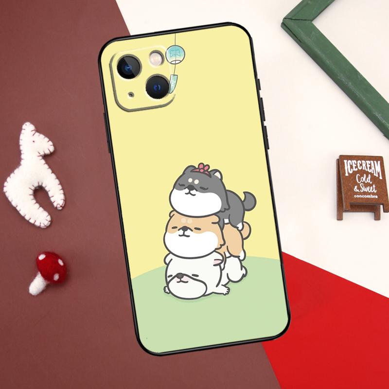 Cute Shiba Inu Case For iPhone X XR XS Max 12 13 Mini 7 8 Plus SE 2020 11 12 13 14 15 Pro Max Back Cover