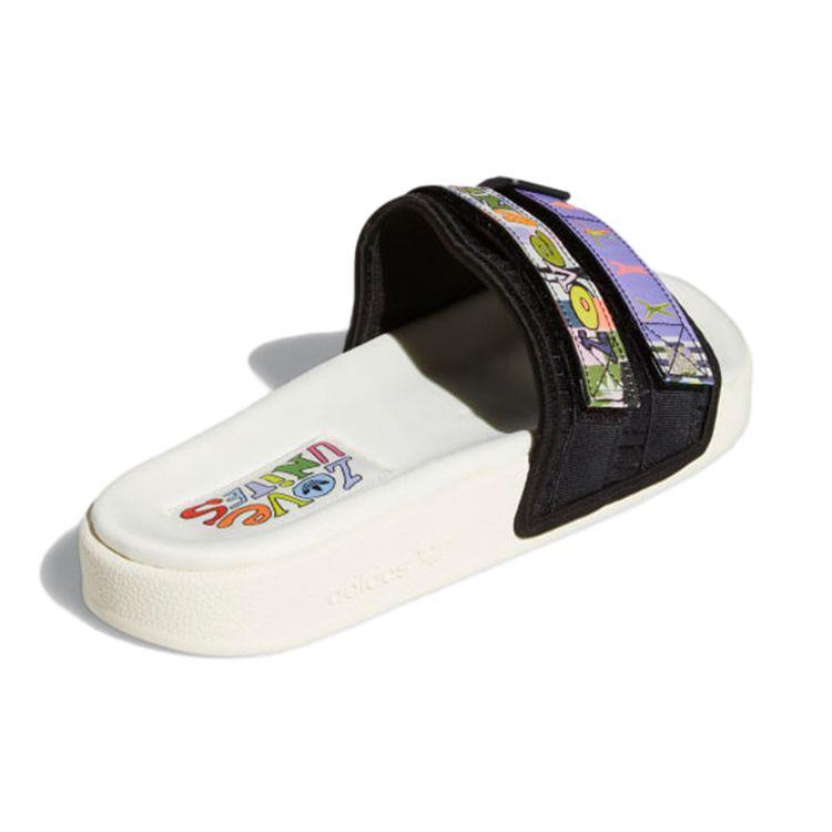 Adidas Adilette 2.0 Slide Pride Pack - Love Unites Unisex Sneakers White Off-White Core-Black GW2411