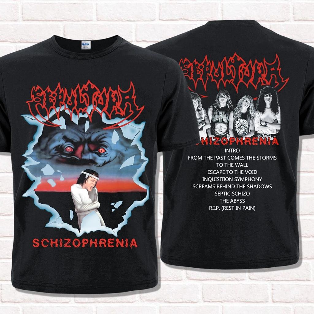 Vintage Sepultura Metal Band Roots World Tour 2 Sides T-Shirt Y2k Fashion 100% Cotton Round Neck Short Sleeve Unisex Loose Tee