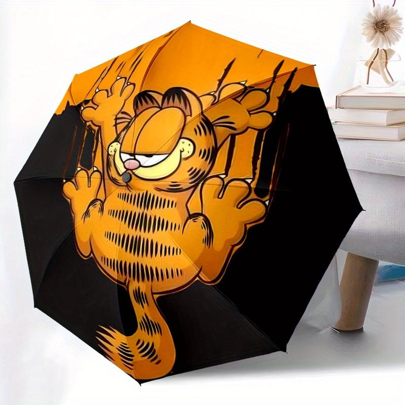 1pc Garfield Cat Windproof Automatic Umbrella, Lightweight for Women/Men, Perfect Christmas Gift A0811185