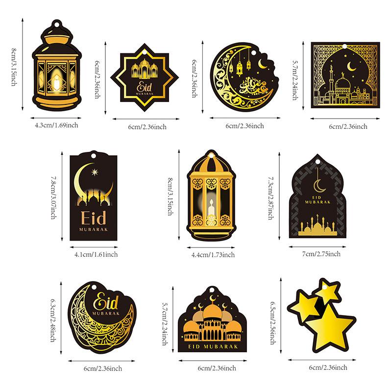 Eid Mubarak Pulling Flag Ramadan Hanging Pendants Decoration  Middle East Festival Party Islamic Muslims Decor Ornaments