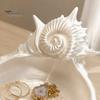 Ocean Theme Trinket Dish 3D Printed Conch Jewelry Tray, Sea Snail Bowl for Small Storage Tray Organizing Necklaces Earrings, Decorative Desk Organizer