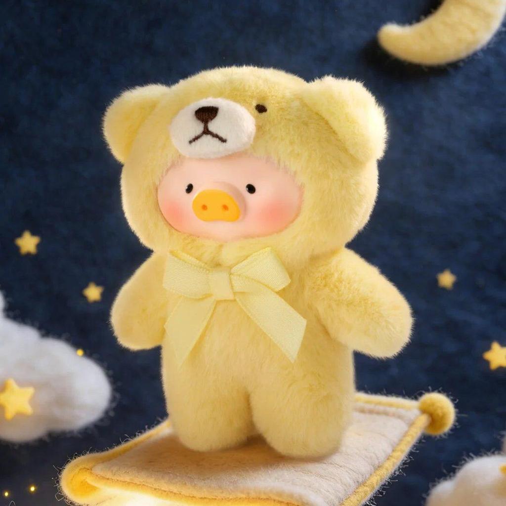 Lulu Maialino Orsacchiotto Mini Serie Sussurro Naturale Ciondolo Peluche Giocattolo Morbido Kawaii Cordino per Telefono Portachiavi di Peluche