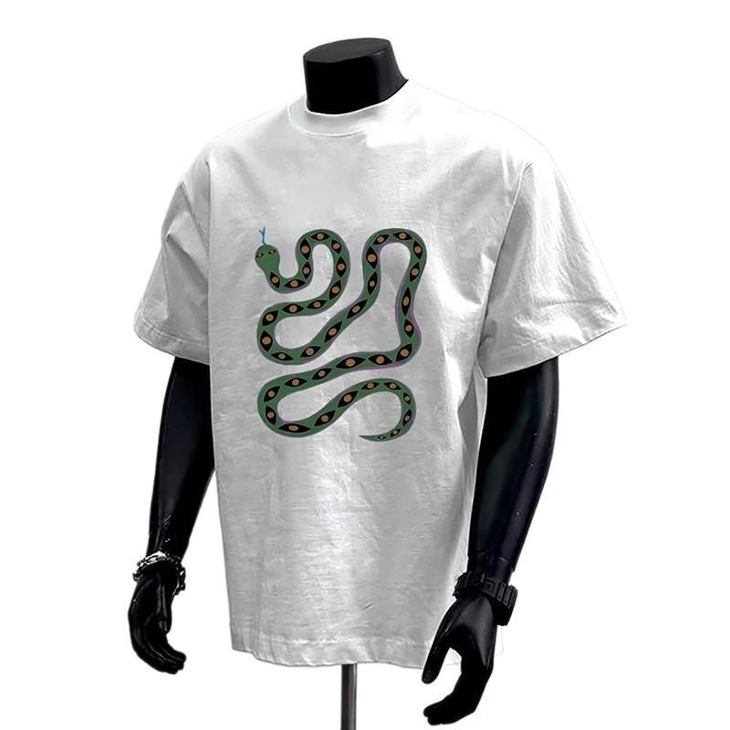 Short Sleeve Cotton Men'S Printed T-Shirt Trend Men'S And Women'S Versatile Crew Neck T-Shirt Men'S