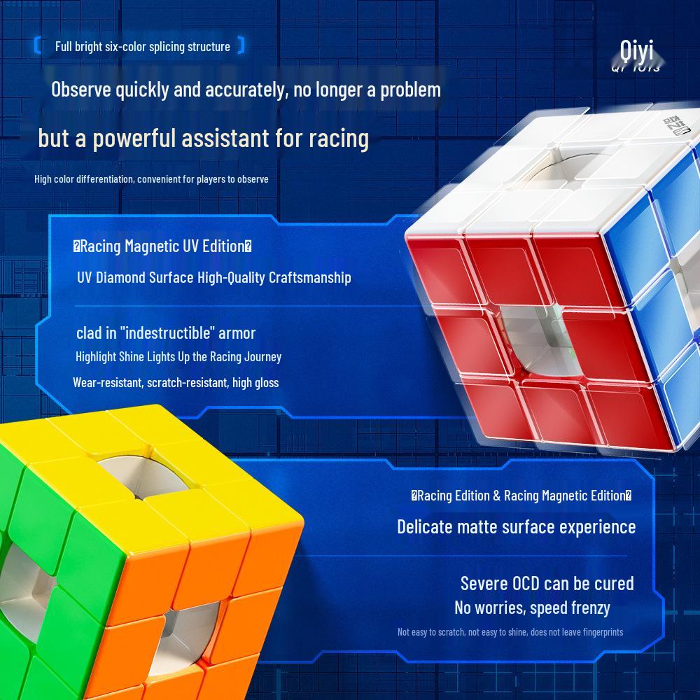 Qiyi Hollow 3x3 Magic Cube - Center Hole Puzzle Speed Toy