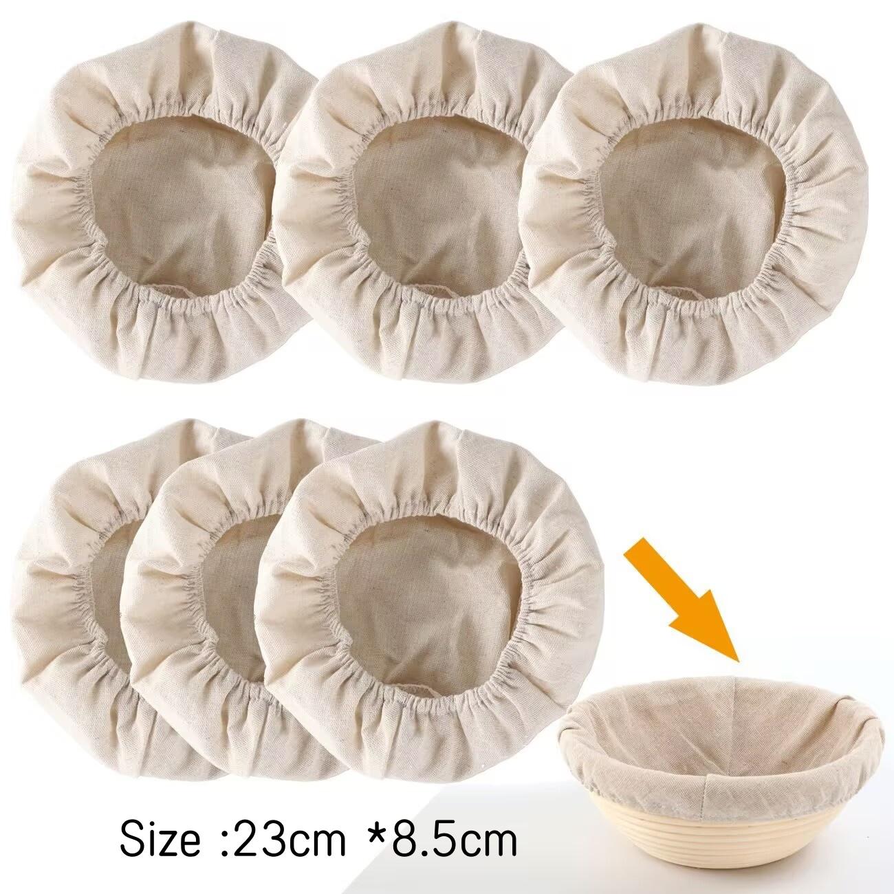 

5шт. Ткань для расстойки хлеба, подкладка для корзины, подкладка для корзины для выпечки теста, овальная льняная ткань для расстойки закваски для выпечки, 2 шт. белый