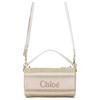 Chloe Holz Verstellbar Abnehmbar Schultergurt Reißverschluss Leinen und Kalbsleder Crossbody Tasche Damen Taschen Wild-Grau CHC24-AS682L17-084