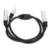 6,35 mm Buchse auf 6,35 mm Buchse Cinch-Kabel vergoldet Sound Y-Splitter-Kabel für Mikrofon Lautsprecher 1,6 Fuß