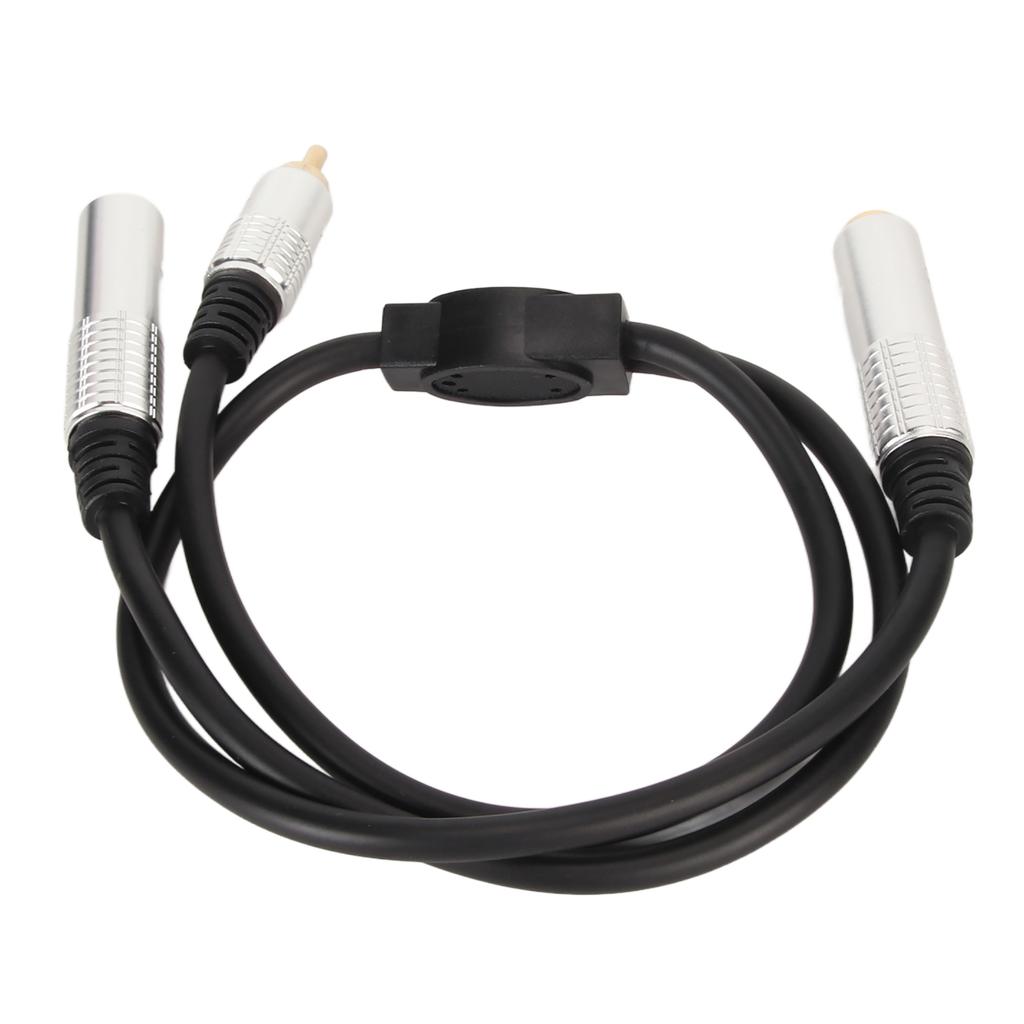 6,35 mm Buchse auf 6,35 mm Buchse Cinch-Kabel vergoldet Sound Y-Splitter-Kabel für Mikrofon Lautsprecher 1,6 Fuß