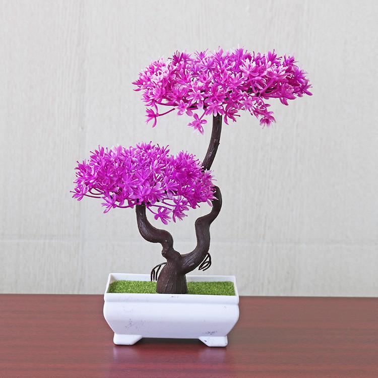 Indoor Decorative Plastic Bonsai Potted Plant For Home Decor