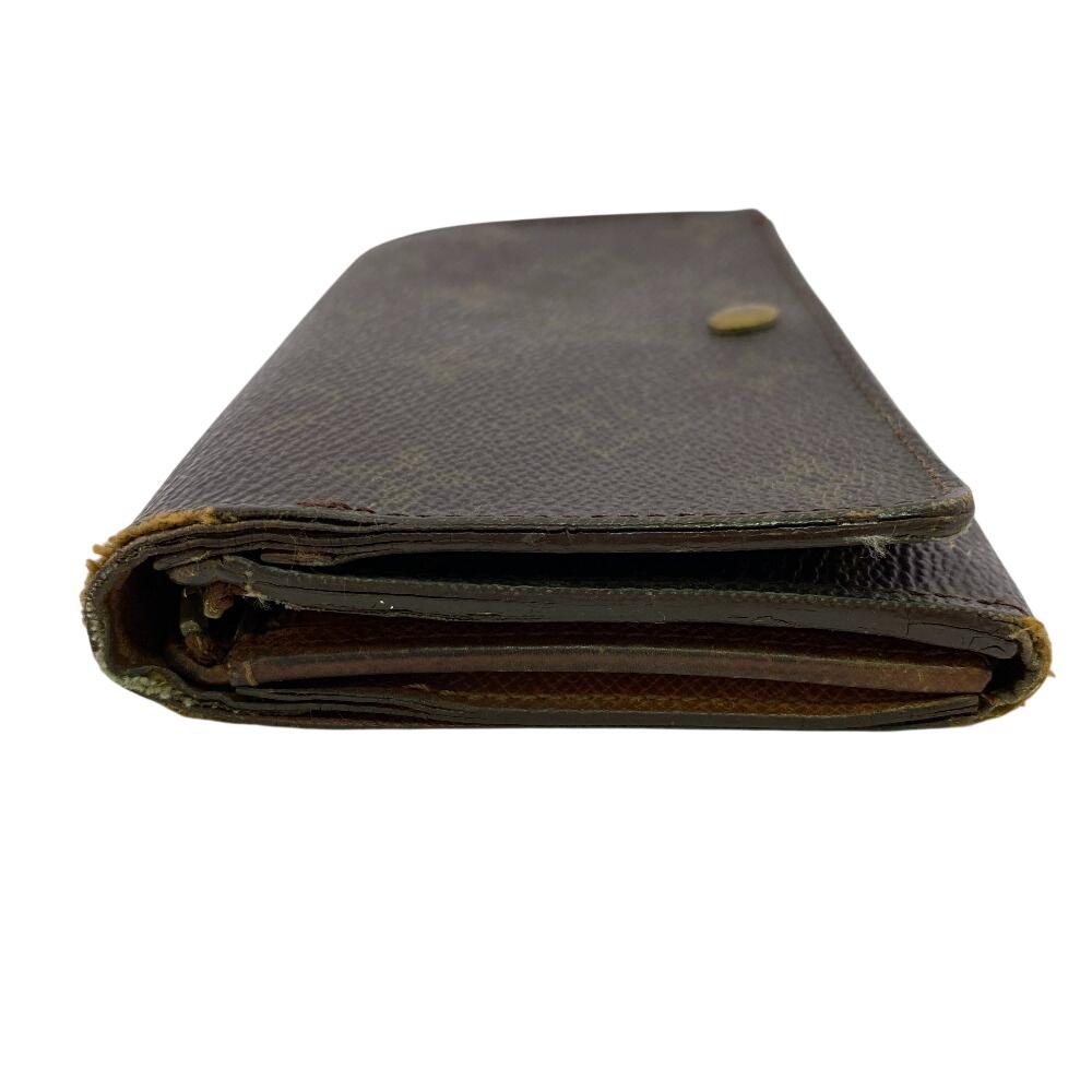 Louis Vuitton M61730 Vintage L-shaped Zipper Monogram Monogram Portonet Bie Tresol Bifold Wallet Brown Monogram Used