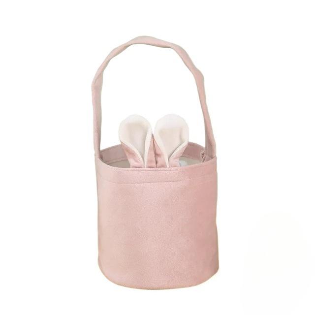 1-20PCS Easter Bunny Tote Bag with Bunny Ears ReusableCanvas Party Gift Basket Egg BoxCandy Bag for Easter Gifts and Decorations