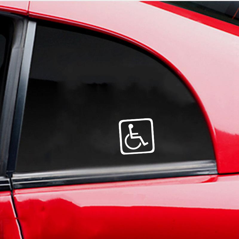 Adesivo per Auto di Alta Qualità per Accesso Disabili 13.5cm Simbolo Sedia a Rotelle Handicap Decalcomania in Vinile Resistente ai Graffi per Finestrino Auto