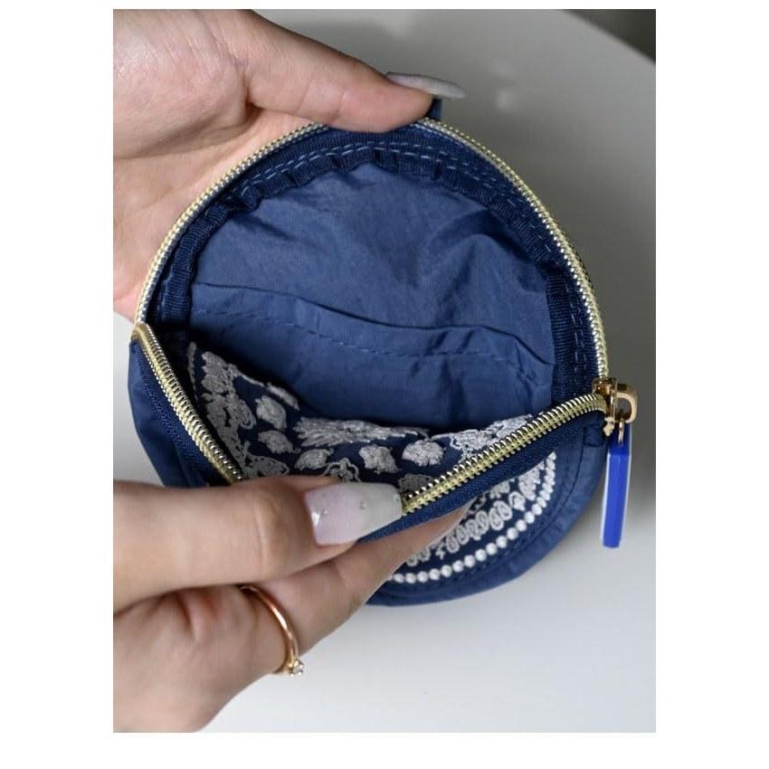 Ball Chain Round Pouch Small Item Holder Gift Bcrp (SWEET P.GRAY F)