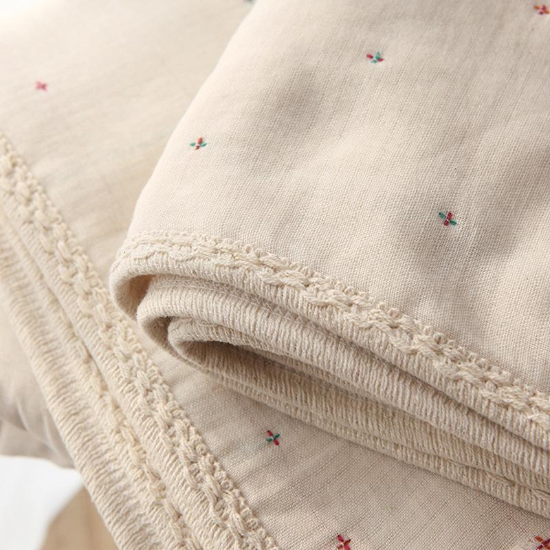 Native Original 6-Ply Gauze Colorful Cross Magic Indian Tassel Quilt