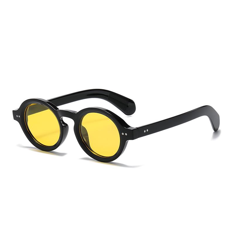 Jett 5171 Women's Polarized Round Frame Rivet Sunglasses - Trendy Street Style