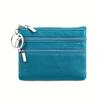 Porte-monnaie en cuir véritable pour femme, Mini pochette en peau de vache, Mini portefeuille avec chaîne