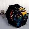 1pc Ocean Wave Sunset Palm Tree Surfing Umbrella with Plastic Handle,Suitable for All Seasons UmbrellaPT447