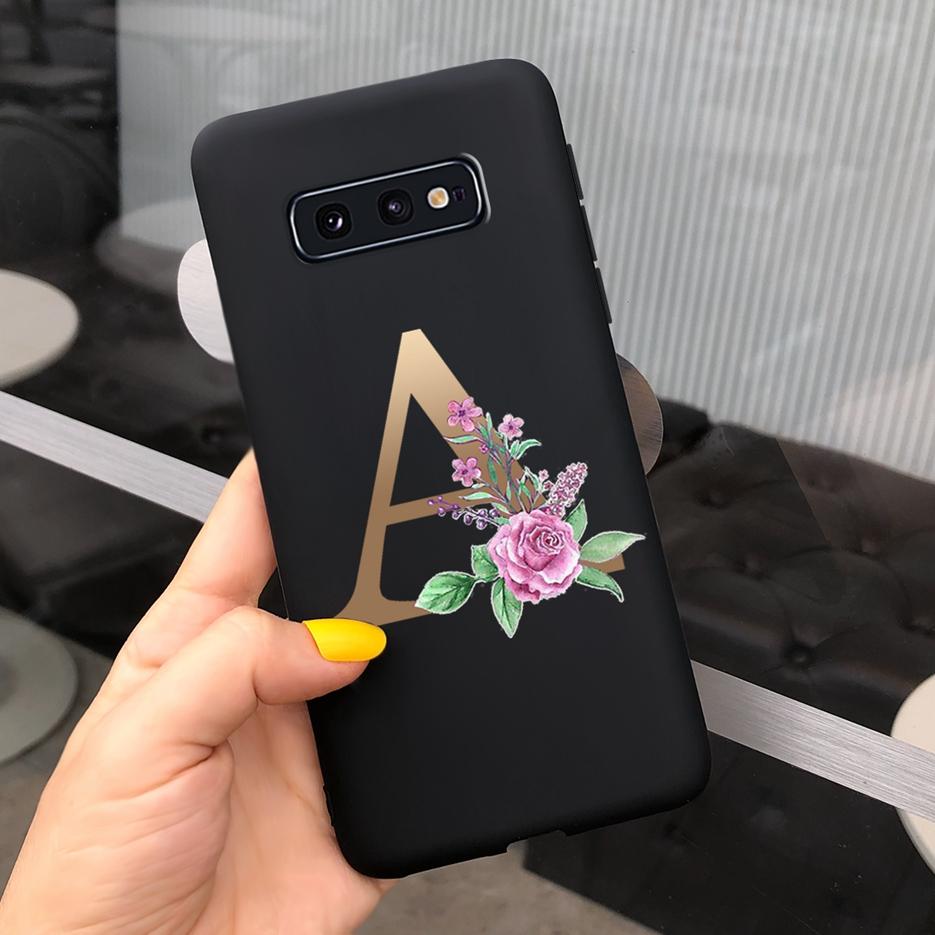 Cute Letters Cover For Samsung Galaxy S10 Plus Case S10 S10e Soft Silicone Phone Back Case For Samsung S10 S10e S10+ Cover Coque