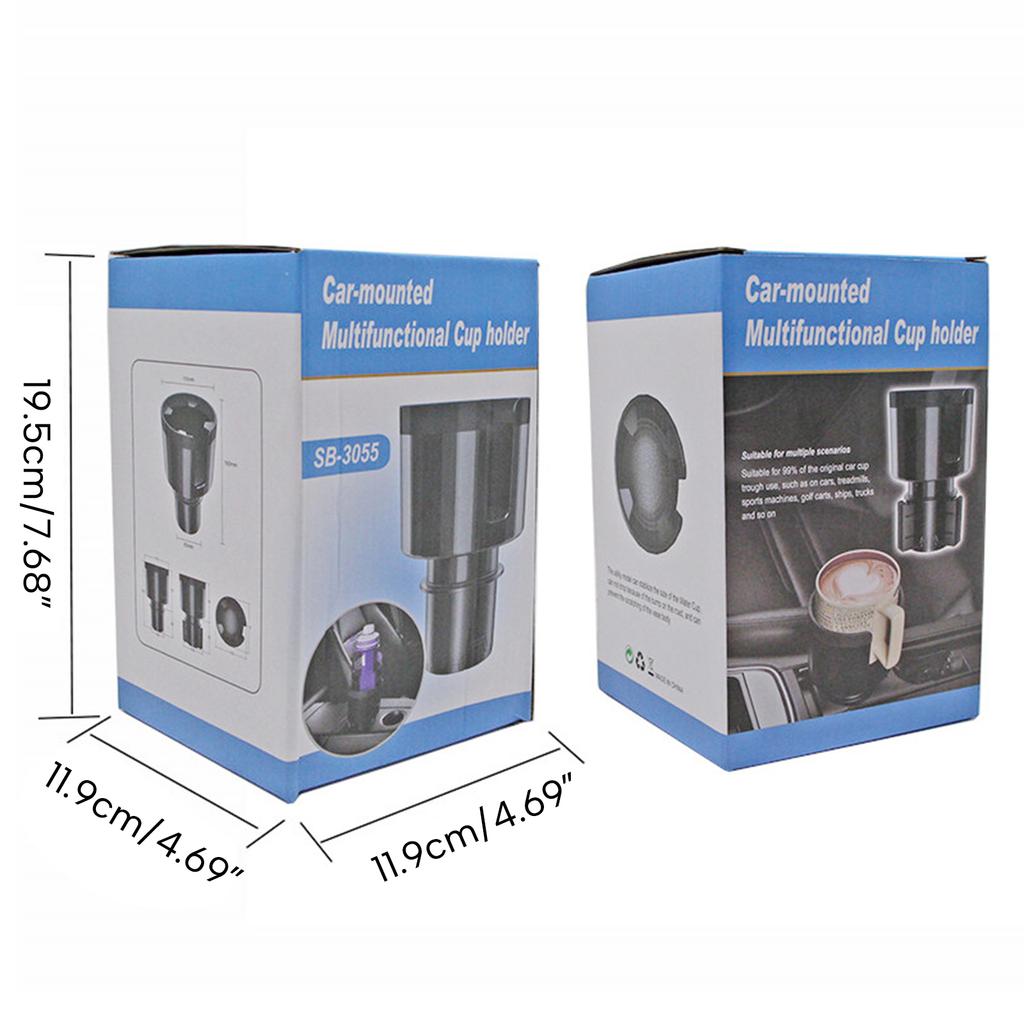 Car Cup Holder Expander Large Bottles Up To 4.1 Inches Wide with Non-slip Insert Cup Holder Extender Adapter