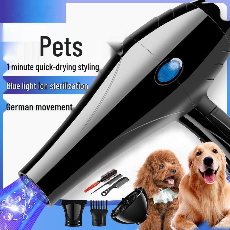 Vysoce výkonný, nízko hlučný fén na srst pro psy a kočky s péčí o negativní ionty