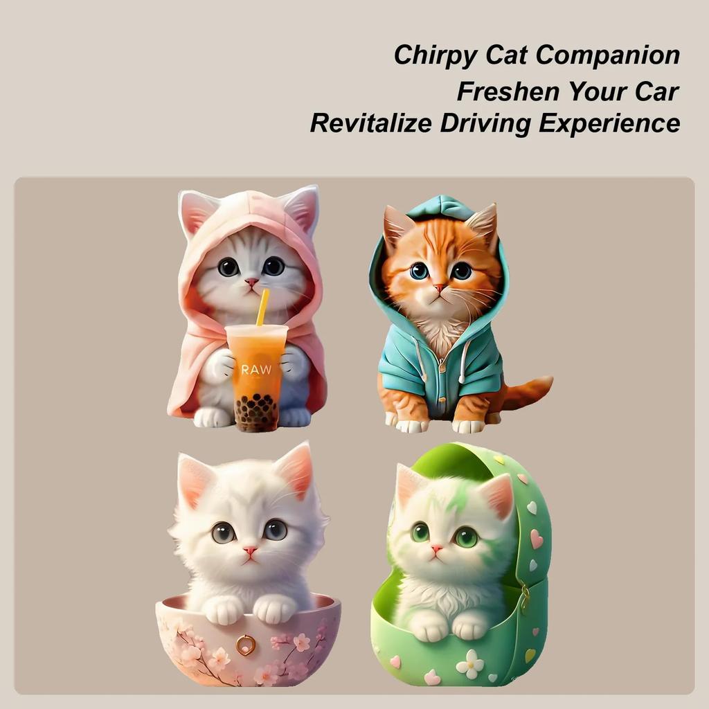 Car , Cute Cat Design, Clip Type Aroma Holder, Cute Cat, Aroma ,
