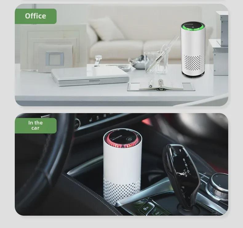 Cross-Border Car Air Purifier & Aromatherapy: HEPA Filter with Negative Ion & Formaldehyde Removal