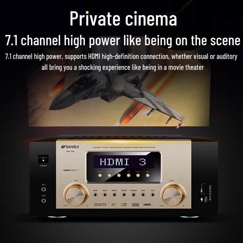 SANSUI 7.1 Channel Home Theater Ceiling Speaker System CN Plug (adapter Included)