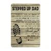 Vintage Metal Wall Art Poster Waterproof Decor for Home Dad Gift