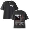 Milo J  Album Casual Graphics Vintage Washed Tee Hip Hop Oversized T Shirt Mens Women Streetwear Short Sleeve Tshirts Unisex