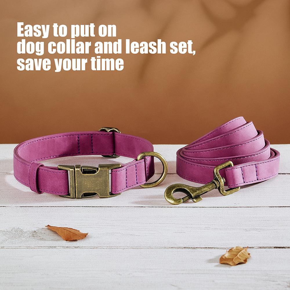 Регульований нашийник і повідець для собаки зі шкіри PU, міцний мотузковий повідець для домашніх тварин, нашийник, м'який для маленьких, середніх, великих собак, бульдогів