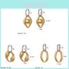 Geometric Stainless Steel Hoop Earrings For Women Summer Fashion Jewelry