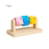 Wooden Hamster Fun Cube Chew Toy Colorful Natural Wood Teeth Grinding Toy Hideout Plaything for Syrian Hamster