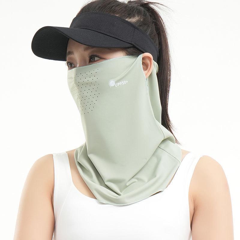 Women's UV Protection Ice Silk Neck Gaiter - Summer Ear-Hanging Face & Neck Guard for Outdoor Activities